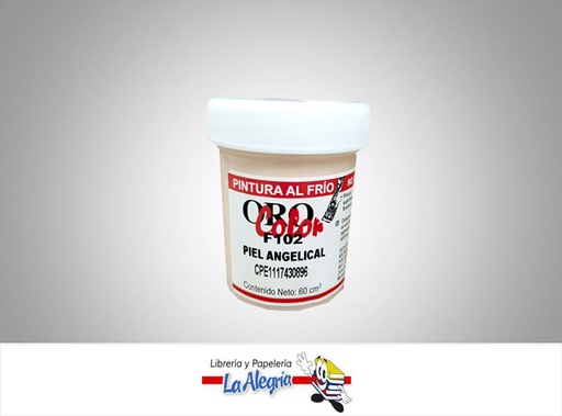[7590015001268] PINTURA AL FRIO 60CC F102 PIEL ANGELICAL MARCA ORO COLOR   