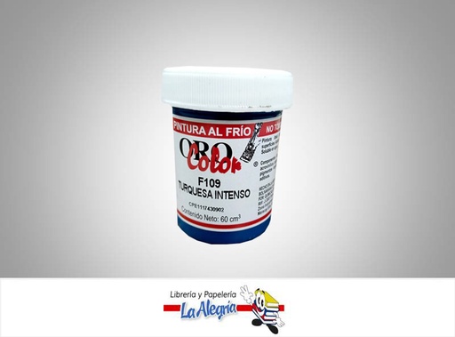 [7590015001336] PINTURA AL FRIO 60CC F109 TURQUESA INTENSO MARCA ORO COLOR