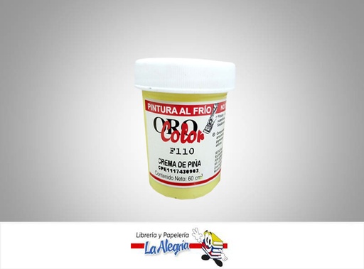 [7590015001435] PINTURA AL FRIO 60CC F110 CREMA DE PIÑA MARCA ORO COLOR