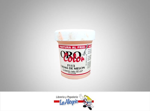 [7590015001466] PINTURA AL FRIO 60CC F113 CREMA DE MELON MARCA ORO COLOR   