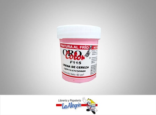 [7590015001480] PINTURA AL FRIO 60CC F115 CREMA DE CEREZA MARCA ORO COLOR