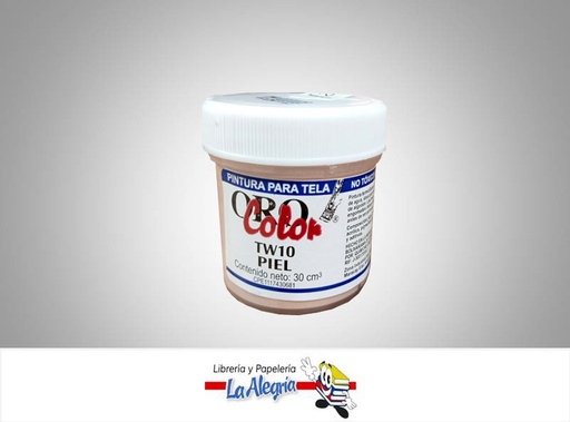 [7590015001725] PINTURA P/TELA TW10 30CC PIEL MARCA ORO COLOR   