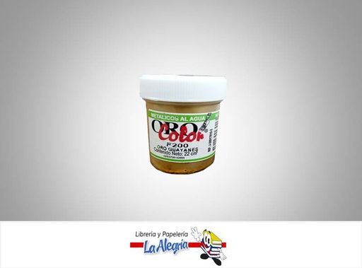 [7590015002906] METALICO AL AGUA 22CC F200 ORO GUAYANES MARCA ORO COLOR