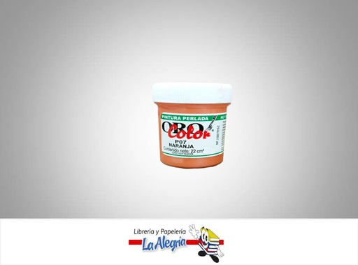 [7590015003309] PINTURA PERLADA 22CC P07 NARANJA MARCA ORO COLOR