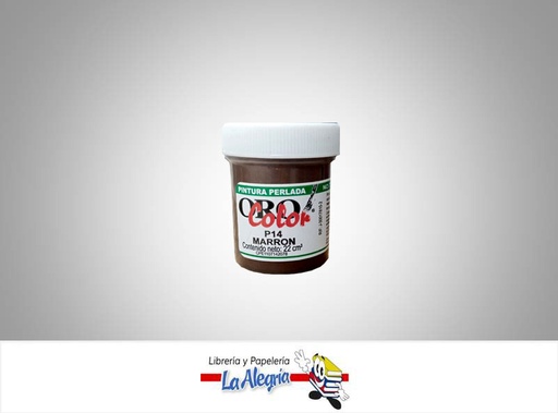 [7590015003378] PINTURA PERLADA 22CC P14 MARRON MARCA ORO COLOR