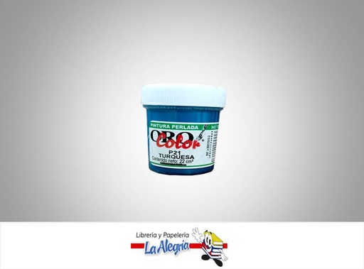 [7590015003446] PINTURA PERLADA 22CC P21 TURQUESA MARCA ORO COLOR