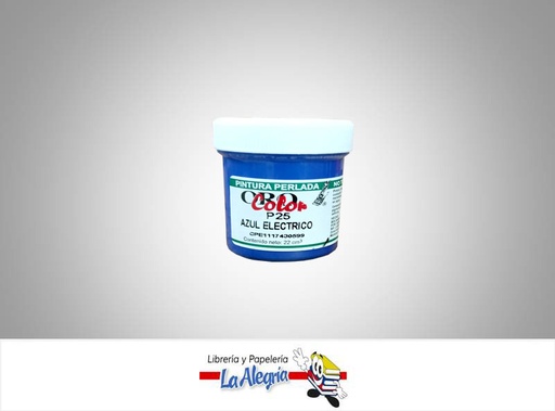 [7590015003484] PINTURA PERLADA 22CC P25 AZUL ELECTRICO MARCA ORO COLOR