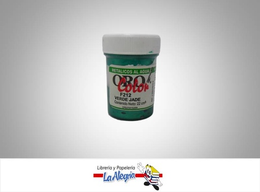 [7590015005792] METALICO AL AGUA 22CC F212 VERDE JADE MARCA ORO COLOR