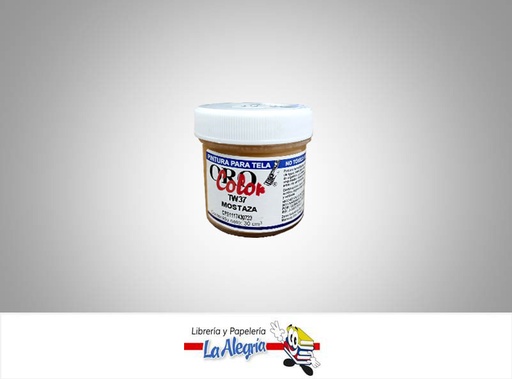 [7590015005853] PINTURA P/TELA 30CC TW37 MOSTAZA MARCA ORO COLOR   