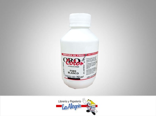 [7590015006737] PINTURA AL FRIO 250CC F089 BLANCO MARCA ORO COLOR