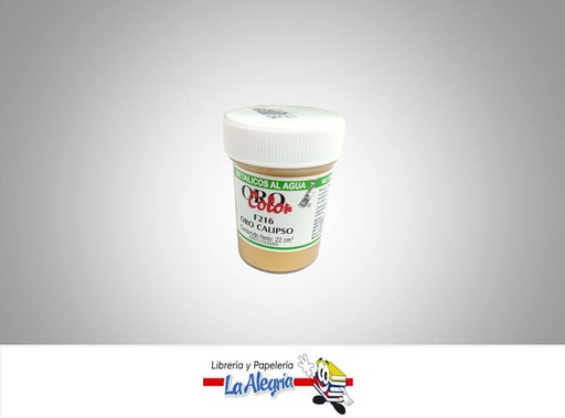 [7590015006911] METALICO AL AGUA 22CC F216 ORO CALIPSO MARCA ORO COLOR