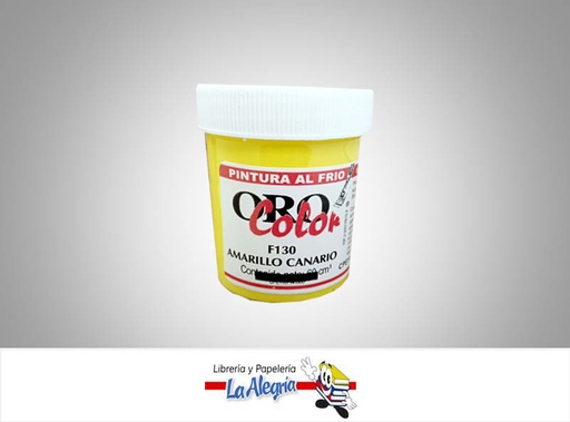 [7590015008526] PINTURA AL FRIO 60CC F130 AMARILLO CANARIO MARCA ORO COLOR