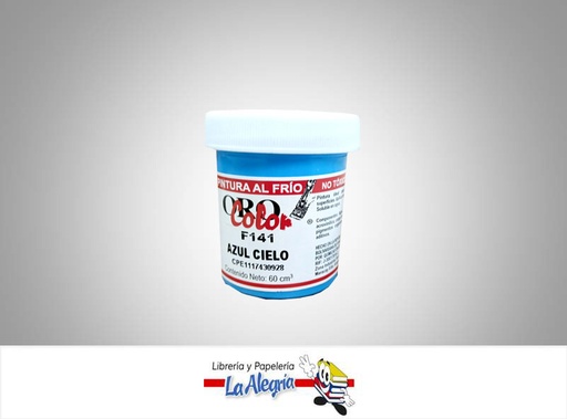 [7590015008632] PINTURA AL FRIO 60CC F141 AZUL CIELO MARCA ORO COLOR   