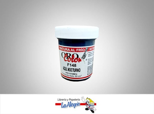 [7590015008700] PINTURA AL FRIO 60CC F148 AZUL NOCTURNO MARCA ORO COLOR   