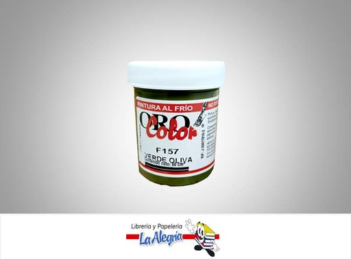 [7590015008793] PINTURA AL FRIO 60CC F157 VERDE OLIVA MARCA ORO COLOR   