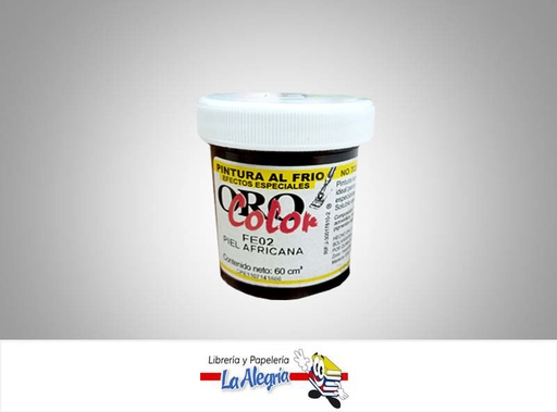 [7590015010888] PINTURA AL FRIO 60CC FE02 PIEL AFRICANA MARCA ORO COLOR   
