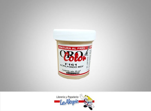[7590015015043] PINTURA AL FRIO 60CC F161 ACRILFONDO MDF MARCA ORO COLOR   
