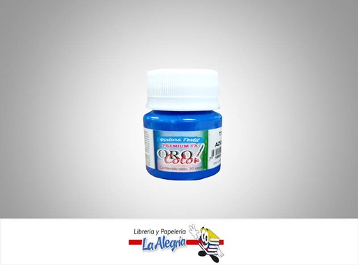 [7590015035928] PINTURA PARA TELA TX350 30CC AZUL REY MARCA ORO COLOR