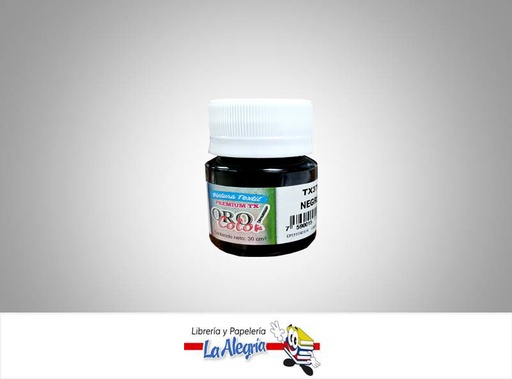 [7590015036123] PINTURA PARA TELA TX370 30CC NEGRO MARCA ORO COLOR