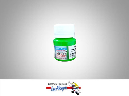 [7590015036178] PINTURA PARA TELA TX408 30CC VERDE NEON MARCA ORO COLOR