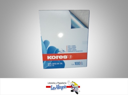 [9023800784780] PAPEL CARBON CARTA 78478 100 HOJAS AZUL MARCA KORES