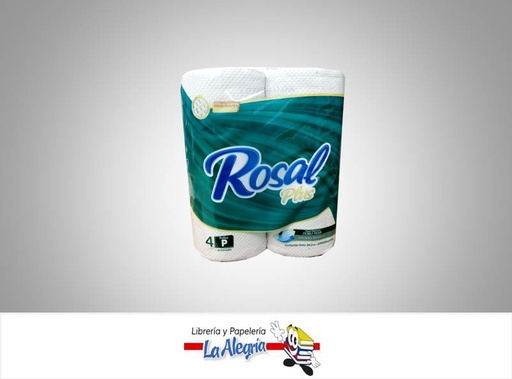 [7591098802384] PAPEL HIGIENICO 4 ROLLOS 215 HOJAS MARCA ROSAL