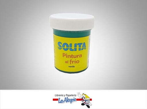 [7591147015147] PINTURA AL FRIO 60ML VERDE MARCA SOLITA   