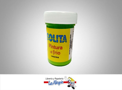 [7591147017257] PINTURA AL FRIO 60ML VERDE LIMA MARCA SOLITA   