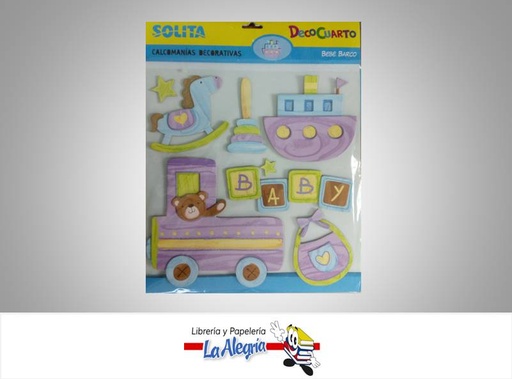 [7591147018186] DECO CUARTO CALCOMANIAS DECORATIVAS BEBE MARCA SOLITA   