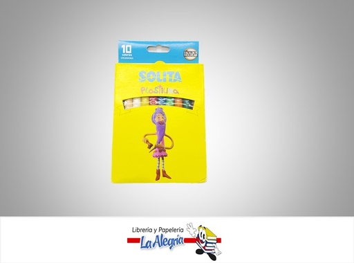 [7591147203100] PLASTILINA 10 COL MARCA SOLITA