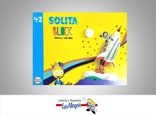 [7591147208358] BLOCK DE CONSTRUCCION Y PAPEL SURTIDO 31.5X24CM 42 HOJAS COLORES SURTIDOS MARCA SOLITA