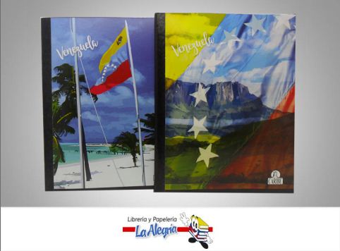 [7591175057461] LIBRETA EMPASTADA VENEZUELA 19X24.5 CM 1LINEA 100H  MARCA CARIBE