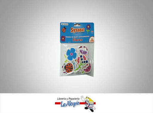 [7591213004037] FIGURAS DE FOAMI ADHESIVA FLORES 13 PZAS MARCA SYSABE