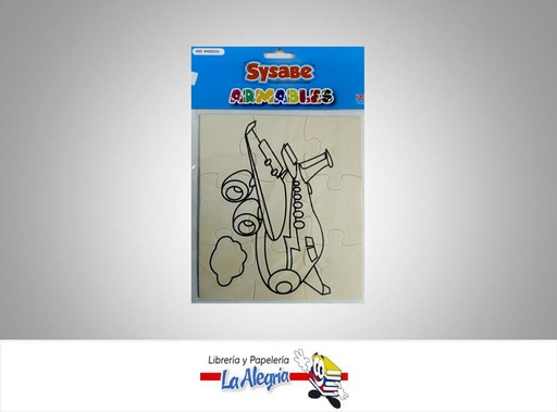 [7591213019284] JUEGO DIDACTICO ARMABLE AVION MARCA SYSABE   