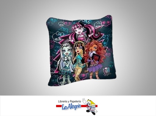 [7591525094276] COJIN TELA MONSTER HIGH FRIE 30X30 CM  MARCA CAPI