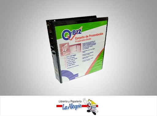 [7591525992534] CARPETA 3 AROS 1 1/2" CARTA NEGRO MARCA ESFER