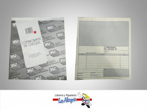 [7591605000135] COMPROBANTE DE CHEQUE C/C 210X180MM 40F MARCA S/M   