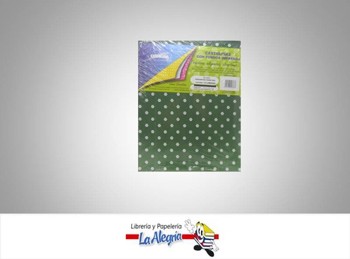 [7591835007683] CARTULINA BRISTOL MARGARITA CARTA VERDE PAQ 12UND MARCA COINGRA