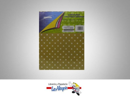 [7591835007690] CARTULINA MARGARITAS CARTA PAQ DORADO MARCA COINGRA