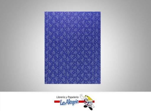 [7591835014087] CARTULINA NAVIDAD/PINOS CARTA AZUL 12UND MARCA COINGRA   
