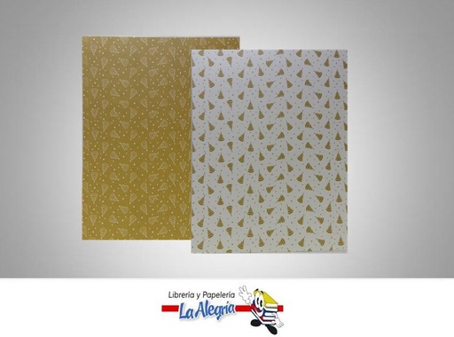[7591835014117] CARTULINANAVIDAD/PINO CARTA DORADO MARCA COINGRA   