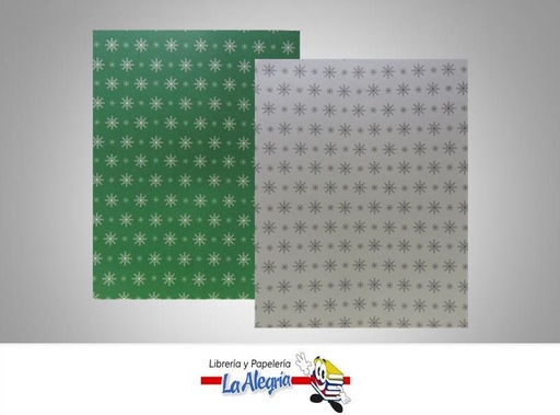 [7591835014148] CARTULINANAVIDAD/COPOS CARTA VERDE MARCA COINGRA   