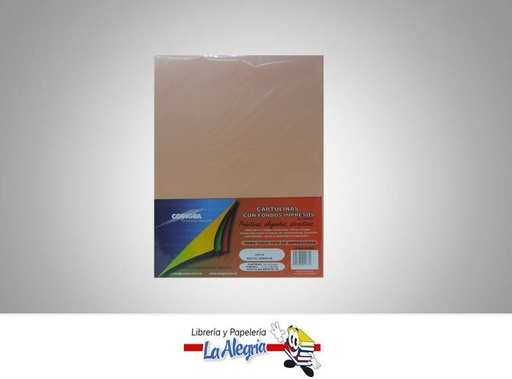 [7591835014834] CARTULINA BRISTOL CARTA NARANJA MARCA COINGRA   