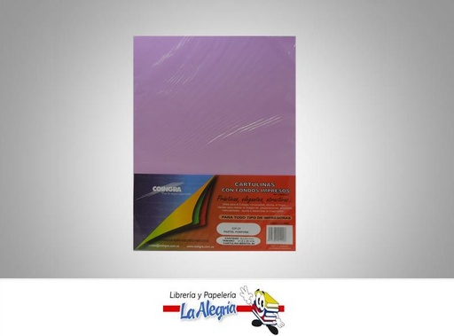 [7591835014926] CARTULINA BRISTOL CARTA PURPURA MARCA COINGRA   