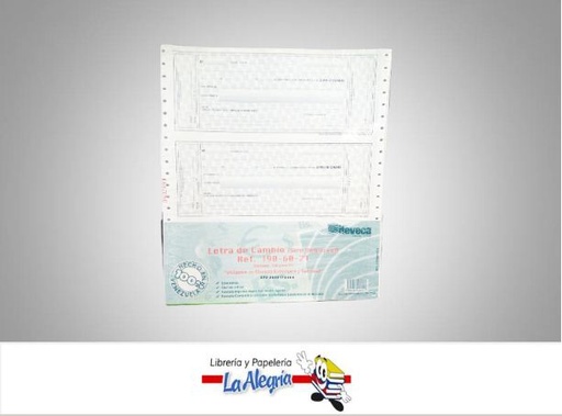 [7592247060211] LETRA DE CAMBIO 100 GIROS FC R190-60-21 MARCA ITEVECA   
