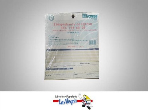 [7592247060907] COMPROBANTE EGRESO C/C 50F/3P REF190-60- MARCA ITEVECA   