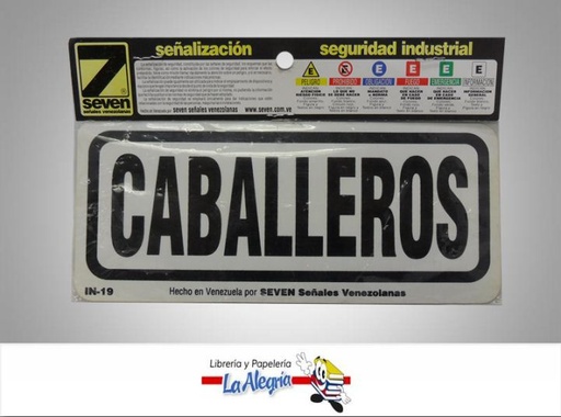 [7592266060193] SENAL BAÑOS CABBALERO 8,5X18,5CM MARCA SEVEN