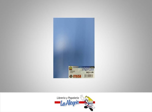 [7592302002989] CARPETA PLASTICA CON GANCHO PRESION A211B CARTA UND MARCA ITECA