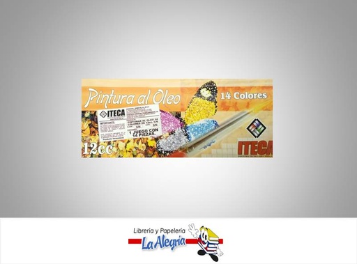 [7592302015491] PINTURA AL OLEO ESTUCHE 12CC PAQ 14 UND MARCA ITECA