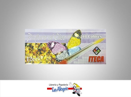 [7592302015514] PINTURA AL OLEO ESTUCHE 18 COL 12 CC MARCA ITECA   